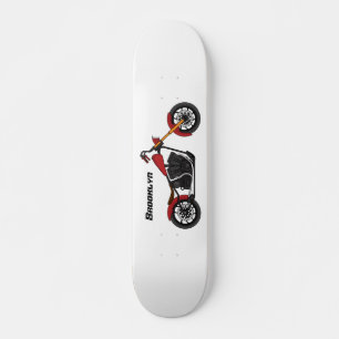 Skateboard Illustration motocyclette de style hélicoïdal