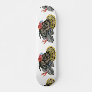 Skateboard Illustration tirée à la main par un oiseau de Tu