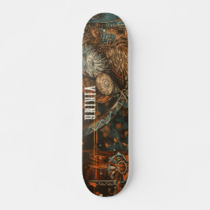 Skateboard Illustration Viking Warrior