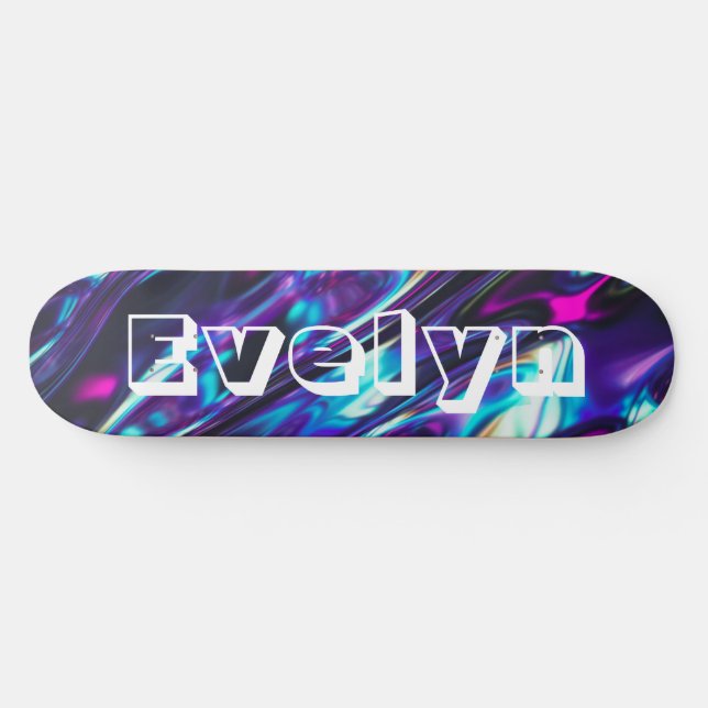Skateboard Image Abstraite  de violet personnalisée (Horz)
