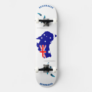 Skateboard Image du drapeau du vecteur semi-australien