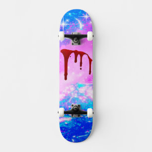 Skateboard Imaginaire avec du sang