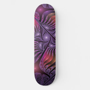 Skateboard Imaginaire coloré Abstrait Trippy Violet Fractal