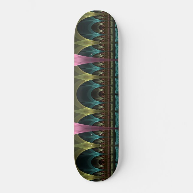 Skateboard Imaginaire spécial Motif Abstrait coloré Fractal (Recto)