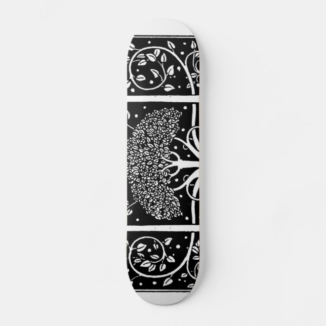 Skateboard Impression de motif d'arbre Art Nouveau d'Aubrey B (Recto)