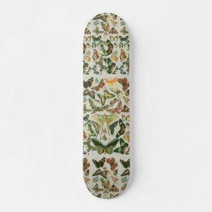 Skateboard Impression de motif de papillon de nuit vintage