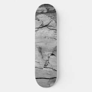 Skateboard Impression en bois noir et blanc