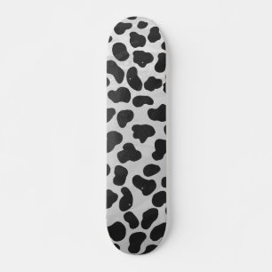 Skateboard Impression noire et blanche dalmate