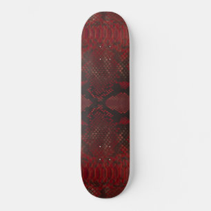 Skateboard Impression Python rouge et noir