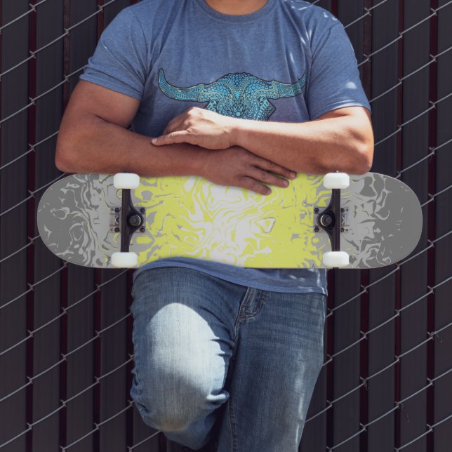 Skateboard Indicateur Abstrait de la Fierté Demigender (Extérieur 3)