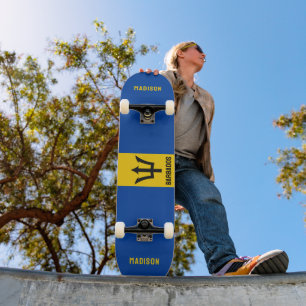 Skateboard Indicateur Barbade de nom personnalisé