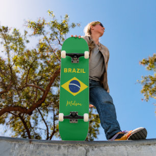 Skateboard Indicateur Brésil de nom personnalisé