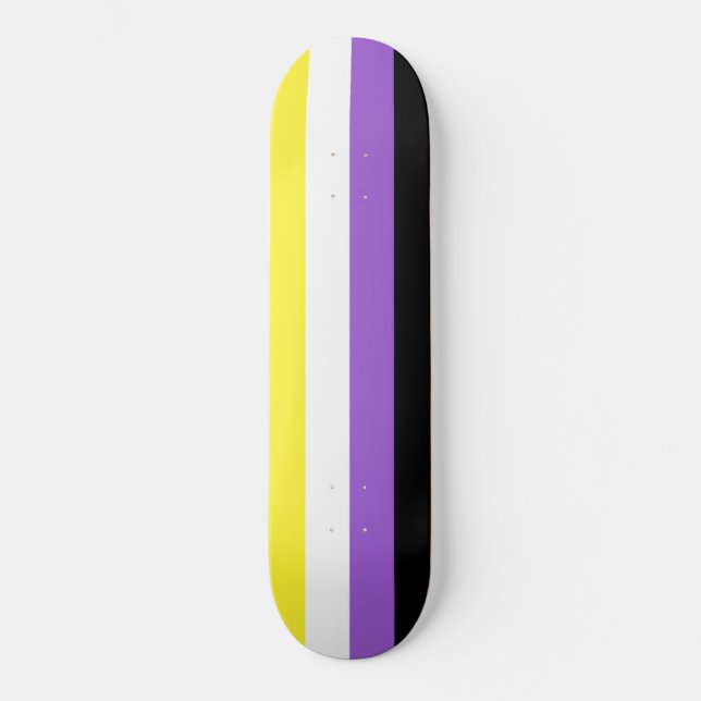 Skateboard Indicateur de fierté non binaire (Recto)