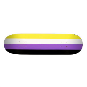 Skateboard Indicateur de fierté non binaire