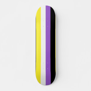 Skateboard Indicateur de fierté non binaire