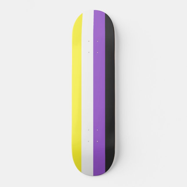 Skateboard Indicateur Enby (Pride non binaire) (Recto)