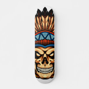 Skateboard Indien crâne