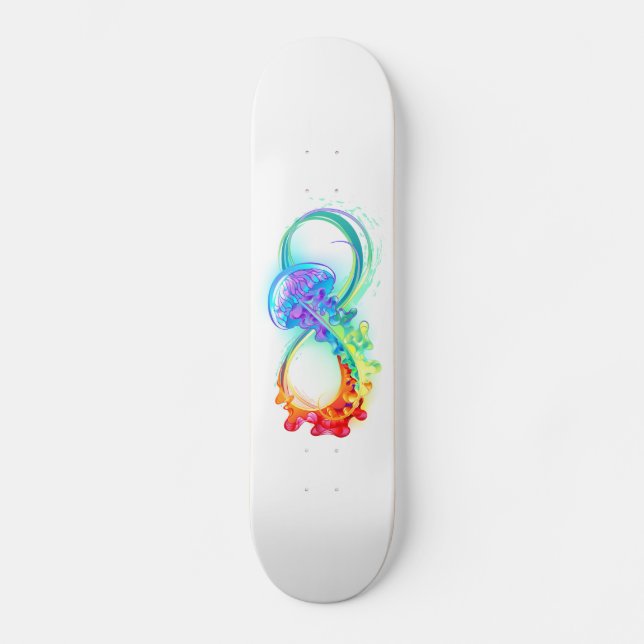 Skateboard Infini avec méduse arc-en-ciel (Recto)