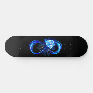 Skateboard Infini lumineux avec rose bleue