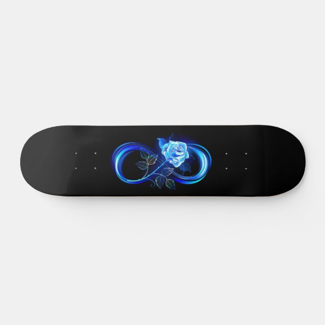 Skateboard Infini lumineux avec rose bleue (Horz)