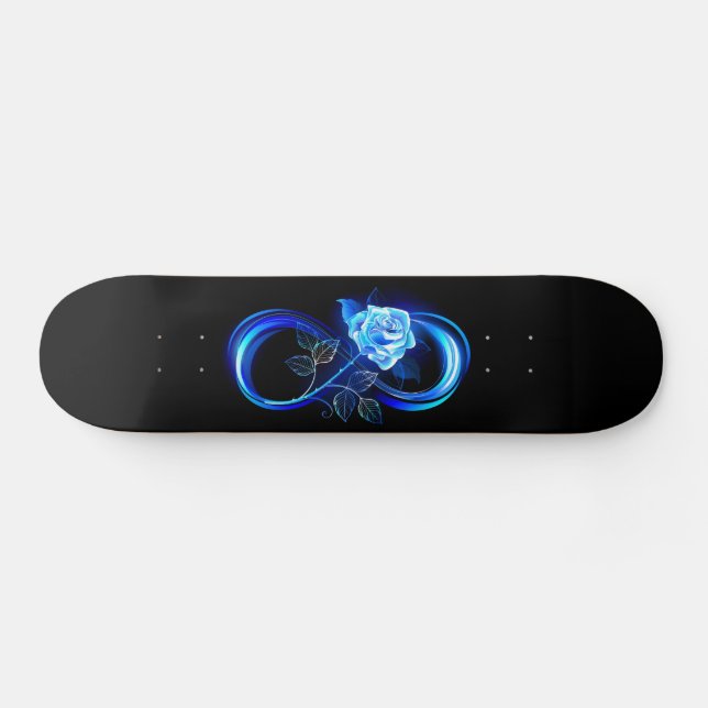 Skateboard Infini lumineux avec rose bleue (Horz)