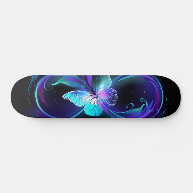 Skateboard Infinité brillante avec papillon magique (Horz)