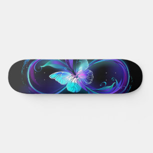 Skateboard Infinité brillante avec papillon magique