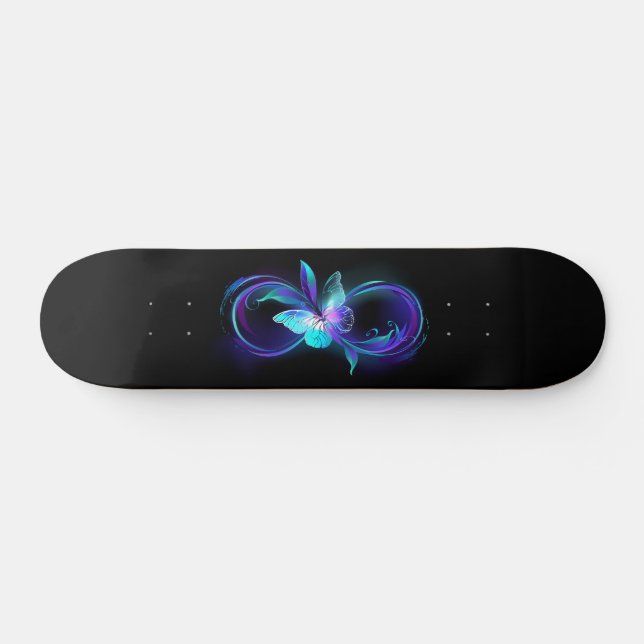 Skateboard Infinité brillante avec papillon magique (Horz)
