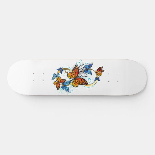Skateboard Infinité de papillons monarques (Horz)