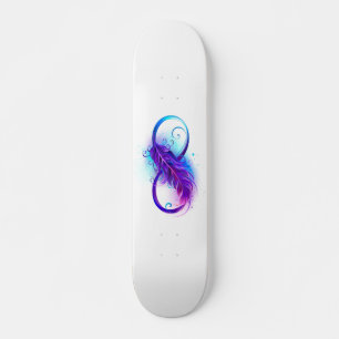 Skateboard Infinity with purple feather