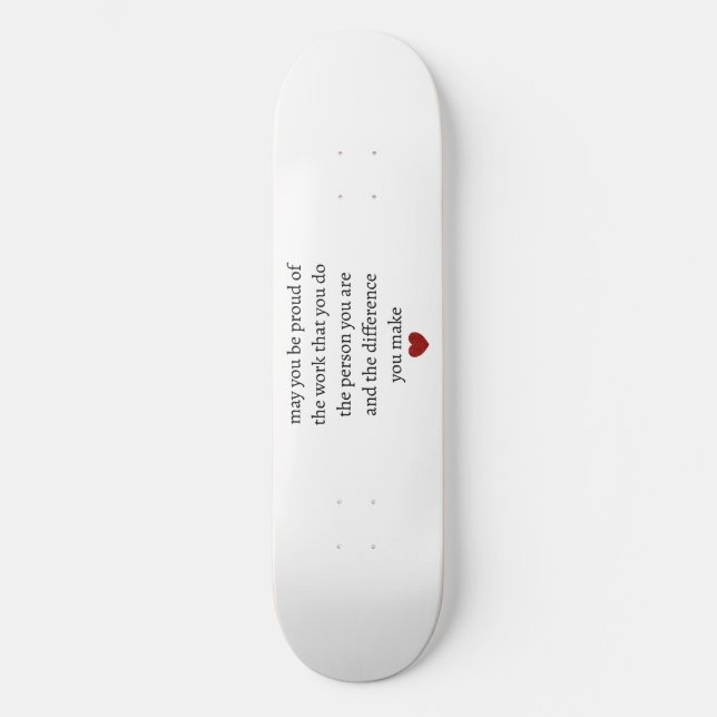 Skateboard Infirmière enseignante mère appréciation fière Mer (Recto)