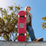 Skateboard Info de numérisation de code QR Texte et couleurs<br><div class="desc">Choisissez des couleurs - Votre QR Code Scan Info Couleurs de texte personnalisées Boutique personnalisée ou Cadeau personnel moderne - Ajouter votre QR Code - Image ou logo - photo / Texte - Nom ou autre info / message - Redimensionner et déplacer ou supprimer / Ajouter des éléments - Image...</div>