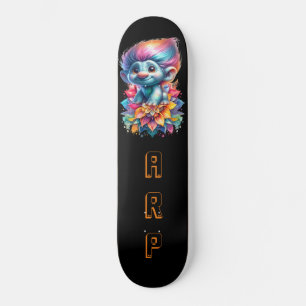 Skateboard *~* Initiales Neon cheveux Rainbow AP89 Troll