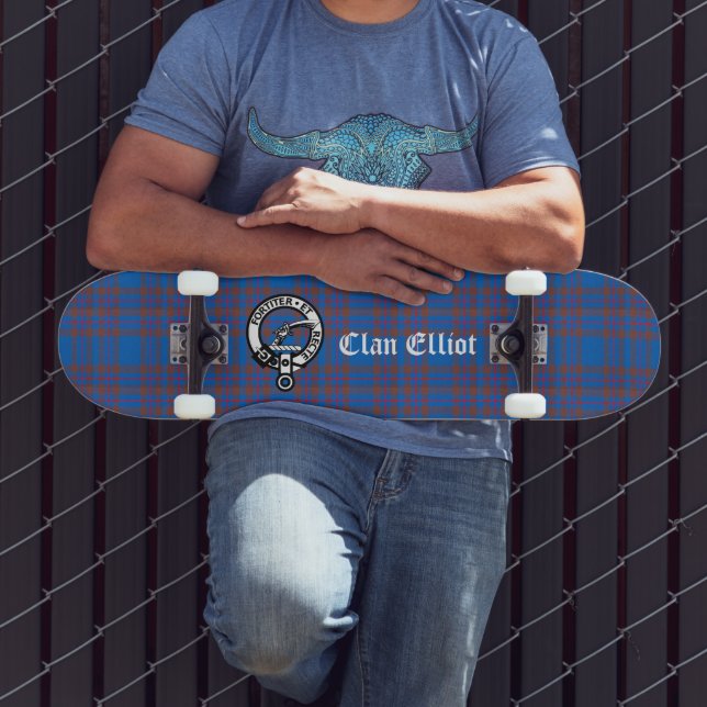 Skateboard Insigne de Clan Elliot & Tartan  (Extérieur 3)