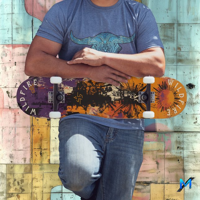 Skateboard Inspiration Halloween & Bold Soleil Levant Graffit (Créateur téléchargé)