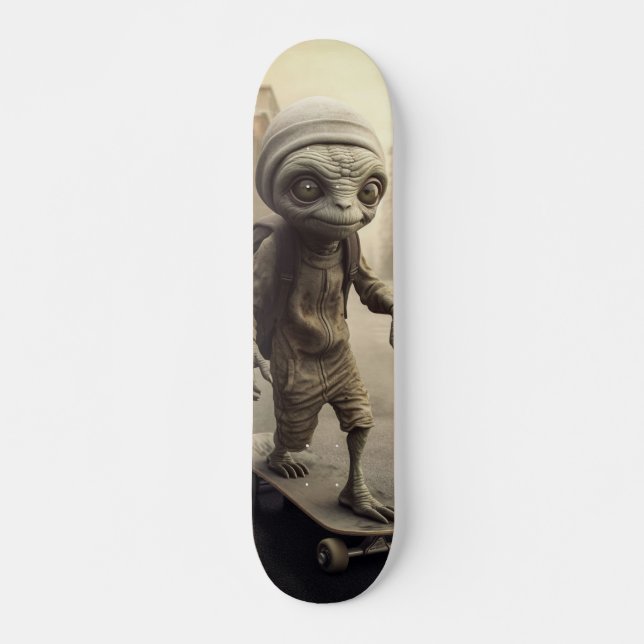 Skateboard Invasion Alien sur roues (Devant)