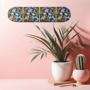 Skateboard Iris Spirituel Motif Floral Art Nouveau Symétrique