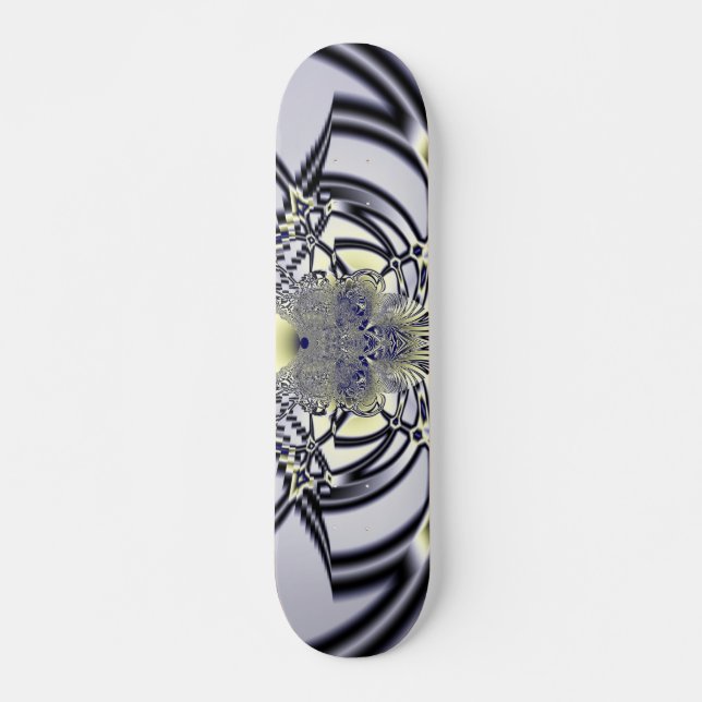 Skateboard Iris Violet Art Fractal de Géométrie Sacrée (Devant)