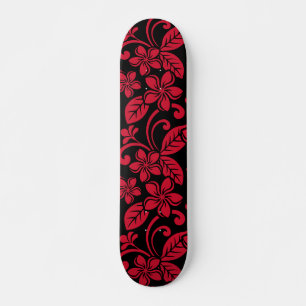 SKATEBOARD ISLAND PLUMERIA (BLACK/RED)