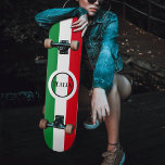 Skateboard Italie Drapeau italien Rouge Blanc Vert Italia<br><div class="desc">Montre Italie aux couleurs du drapeau italien rouge,  blanc et vert. Texte "Italia".</div>