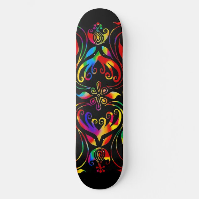Skateboard J'adore les fleurs (Recto)
