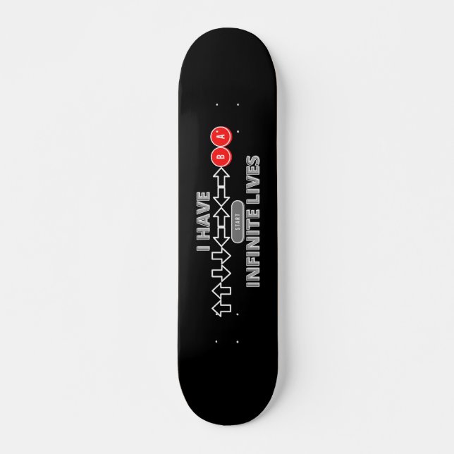 Skateboard J'Ai Un Code De Triche De Vies Infinies (Devant)