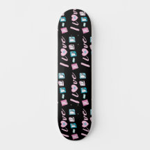 J'aime K-pop monogramme fan de pop coréen noir ros