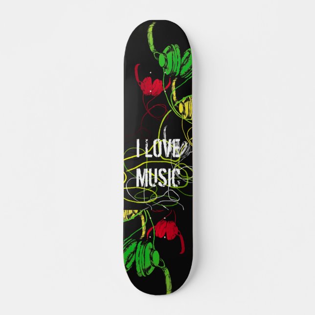 Skateboard J'aime la planche à roulettes 2 (SK1632) de (Devant)