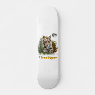 Skateboard J'aime les tigres