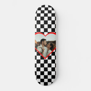 Skateboard J'aime ma petite amie Romantic White and Black Ska