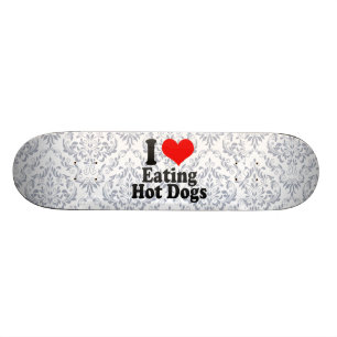 Skateboard J'aime manger les hot-dogs