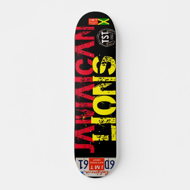 Skateboard JAMAICAN LIONS JMT USA Skate board (Devant)