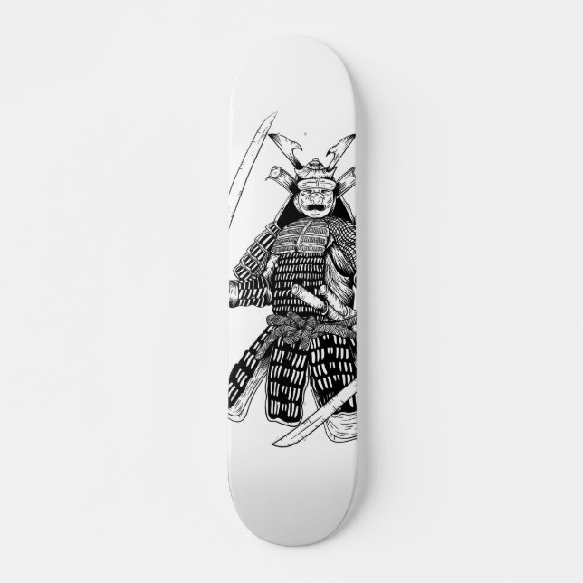 Skateboard Japonais Samurai Warrior Tattoo Design (Devant)