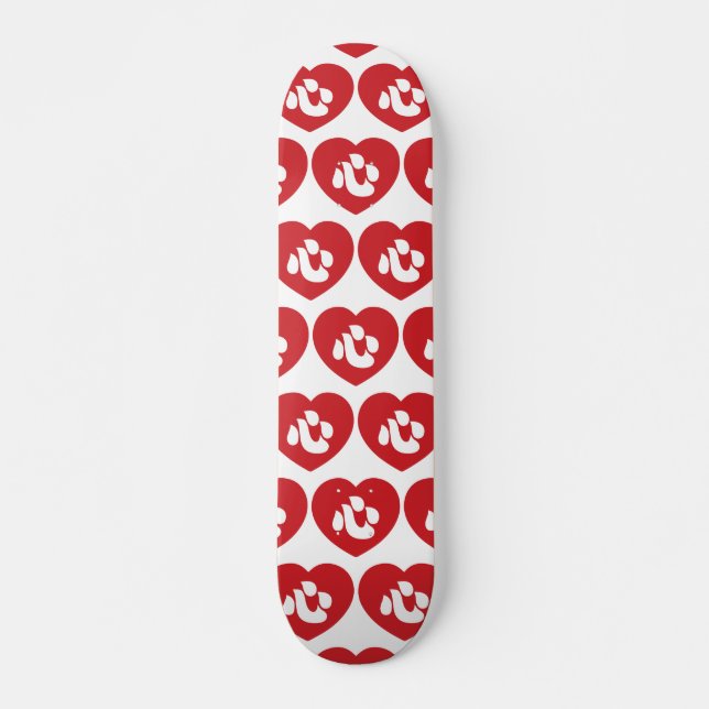 Skateboard Japonais Shin Kanji Kokoro 心 coeur (Devant)